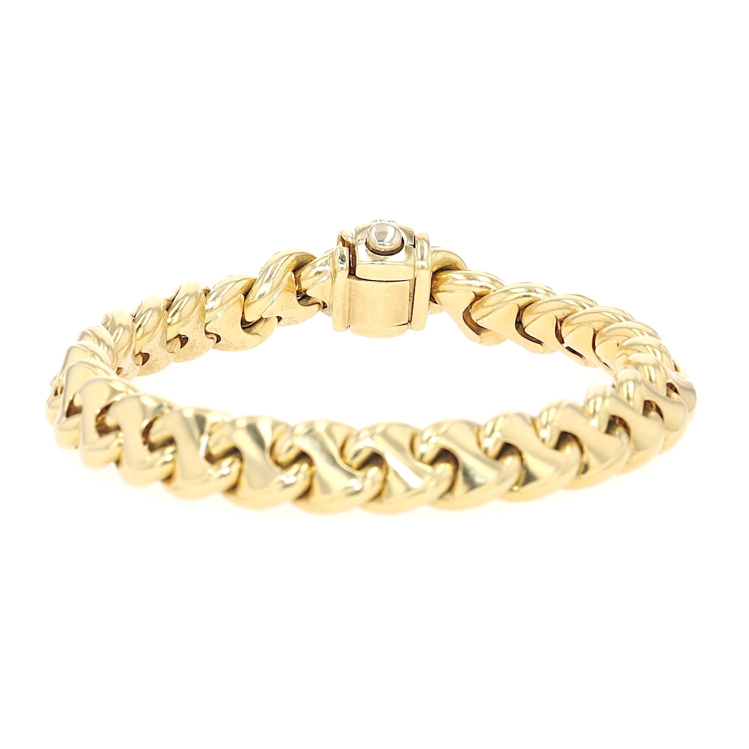 Chimento bracelet in 750 yellow gold with a brilliants, horizontally rotated 180 degrees