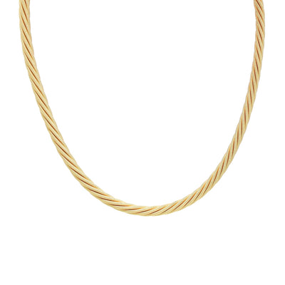 Wellendorff "Prinzesse" necklace in 750 yellow gold, hanging frontally