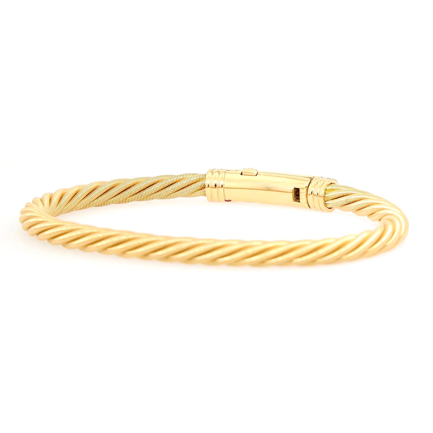 Wellendorff "Prinzesse" bracelet in 750 yellow gold with yellow cold enamel and brilliants, horizontal back