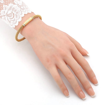 Wellendorff "Prinzesse" bracelet in 750 yellow gold with yellow cold enamel and brilliants, on the arm