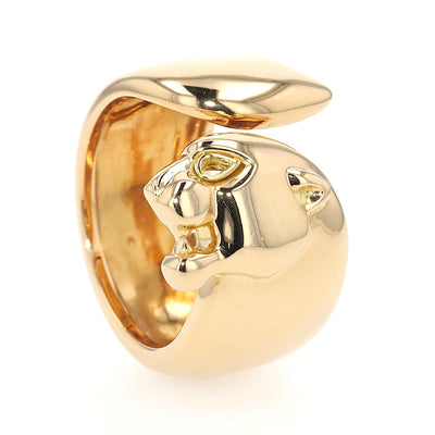 Cartier ring Panthère in 750 yellow gold, standing turned to the right