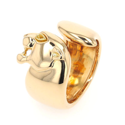 Cartier ring Panthère in 750 yellow gold, standing top view turned left