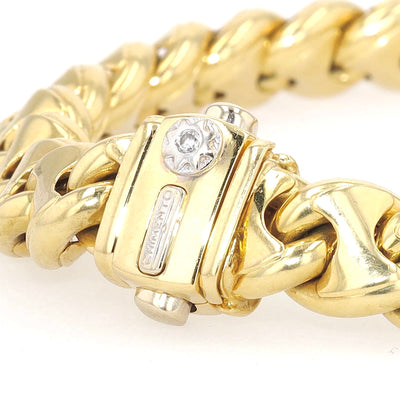 Chimento bracelet in 750 yellow gold with a brilliants, lock close-up
